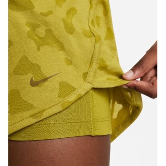 Nike Girl's DriFit Knit High-Rise Shorts, Moss/Olive Flak, Size‎ L - Picture 4 of 5